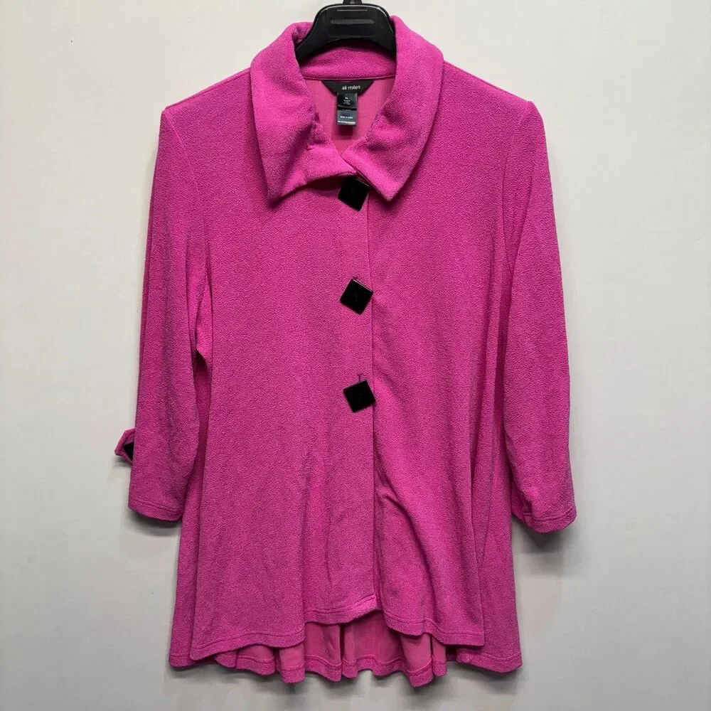 Ali Miles Women 3/4 Sleeve Blouse Top Shirt Size XL X-Large Pink D123 -22